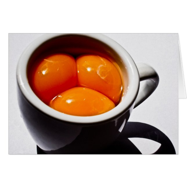 Cartão Um Triplo "Eggspresso" (Frente Horizontal)