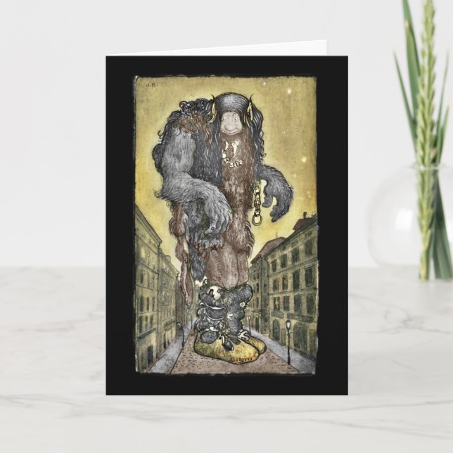 Cartão Um troll na cidade (Frente)