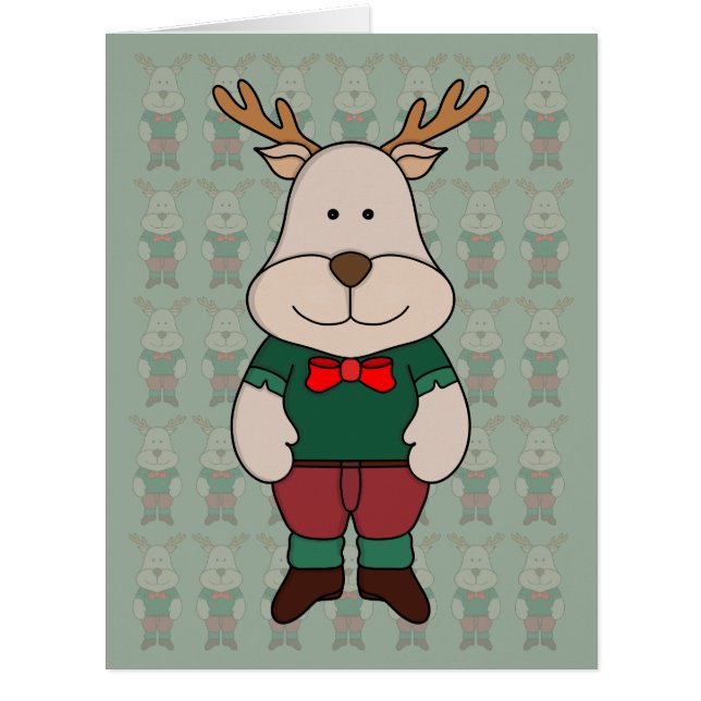 Cartão Um veado fofo (Frente)