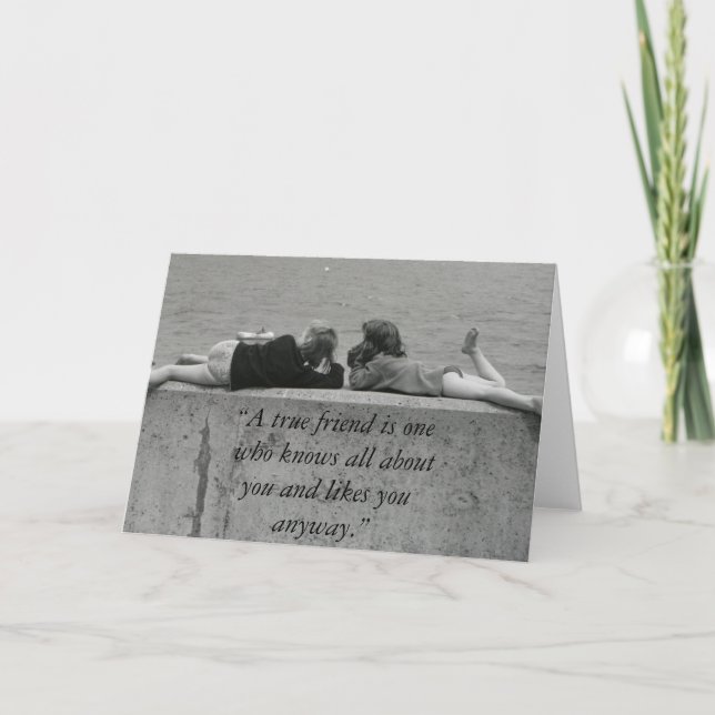 Cartão Um verdadeiro amigo (Frente)