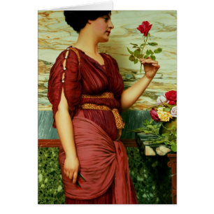 Cartão Um vermelho, rosa vermelha
