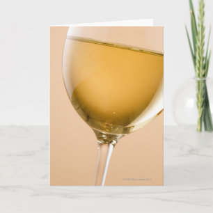 Cartão Um vidro do vinho branco