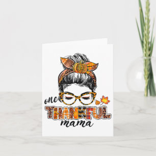 Cartão Uma agradecida mamãe Mensagem Bun Fall Autumn Than