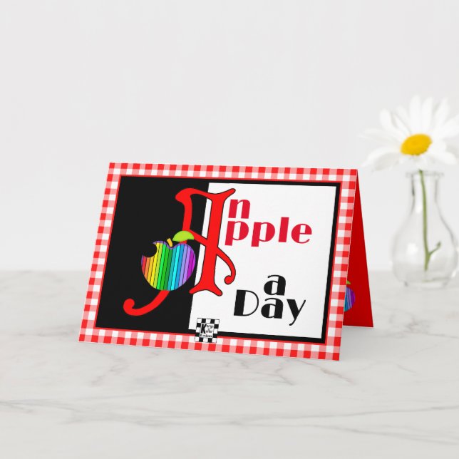 Cartão "Uma Apple a Day" ganha bem (Planta pequena)