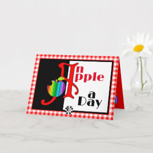 Cartão "Uma Apple a Day" ganha bem