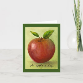 Cartão Uma Apple A Day humorada