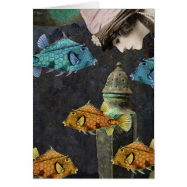 Cartão Uma aventura submarina imaginária