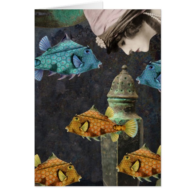 Cartão Uma aventura submarina imaginária (Frente)