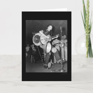 Cartão Uma banda Asheville do homem, NC 1938