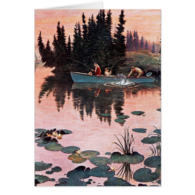 Cartão Uma Bela Captura de John Clymer (Frente)