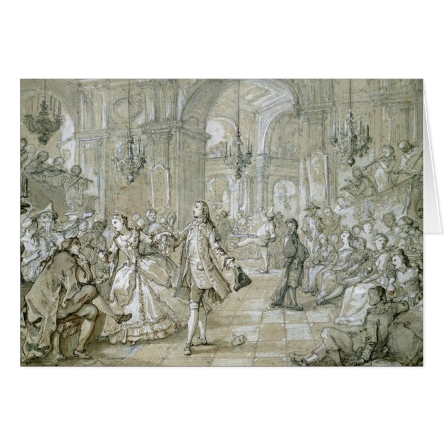 Cartão Uma bola de mascarada (Frente Horizontal)