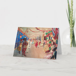 Cartão Uma Bola Mascarada numa Embarcação   Victor Gabrie