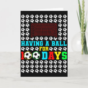 Cartão Uma Bola Para 100 Dias de Diversão Camiseta Para M