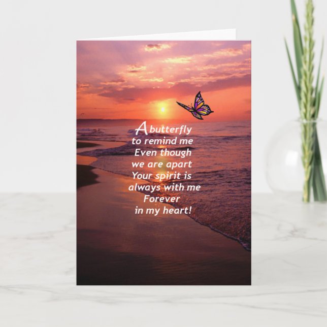 Cartão Uma borboleta para lembrar-me (Frente)