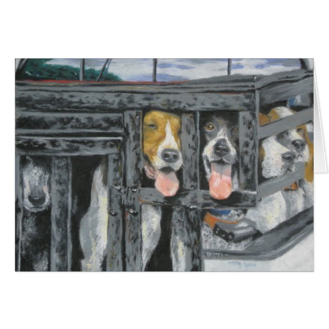 Cartão "Uma caça nós iremos " (Frente Horizontal)