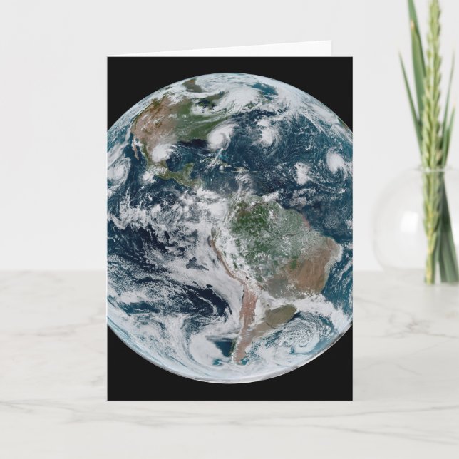 Cartão Uma Cadeia De Ciclones Tropicais (Frente)