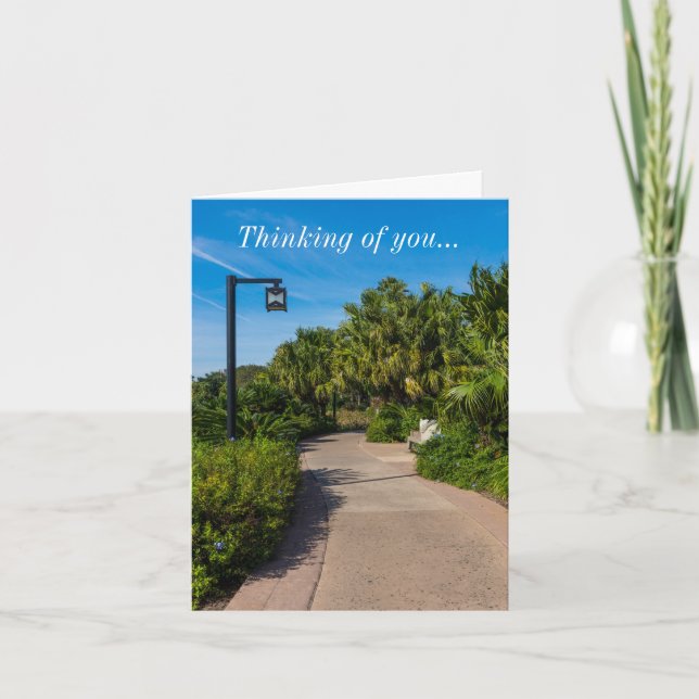 Cartão Uma Caminhada De Recurso Pensando Em Você (Frente)