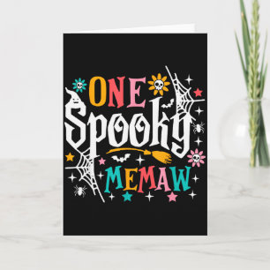 Cartão Uma Camisa Soky Memaw Piada de Halloween Soky Vó