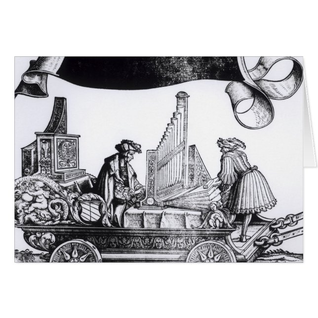 Cartão Uma carruagem musical (Frente Horizontal)