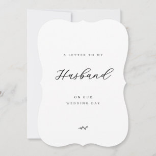 Cartão Uma Carta ao Meu Marido no Dia do Nosso Casamento