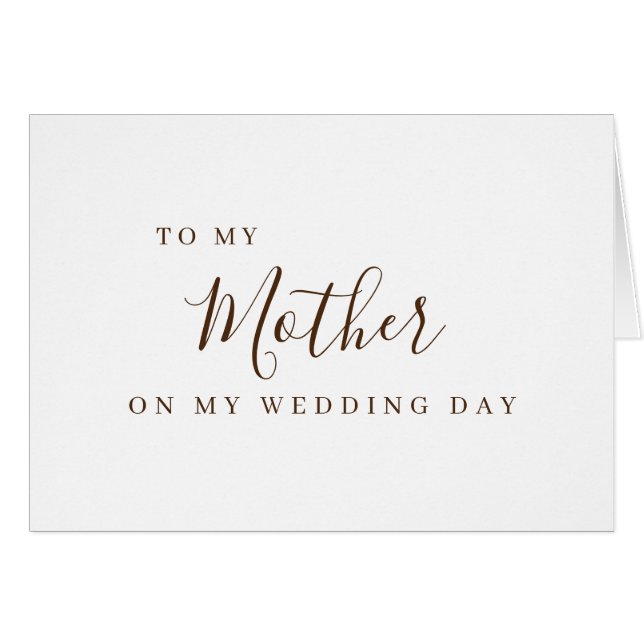 Cartão Uma carta aos meus pais, mãe, Pai, no meu casament (Frente Horizontal)