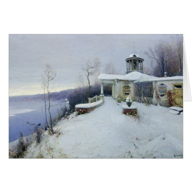 Cartão Uma casa de mansão deserta (Frente Horizontal)