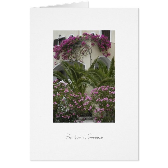 Cartão Uma casa em Santorini (Frente)