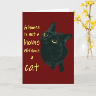 Cartão Uma Casa Não É Um Lar Sem Uma Citação De Gato