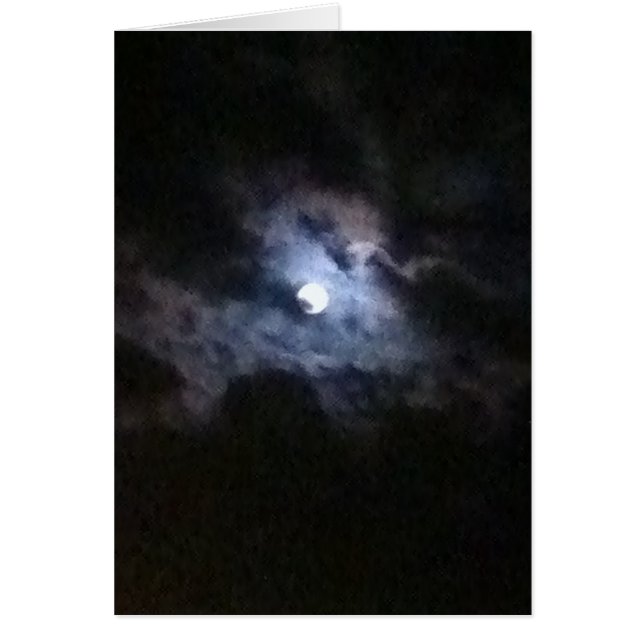 Cartão Uma cisne na Lua cheia (Frente)