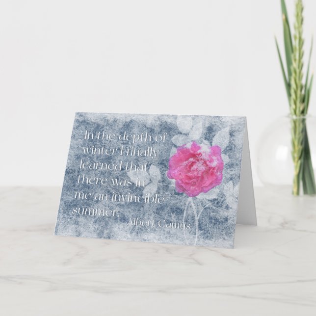 Cartão Uma citação de Albert Camus (Frente)