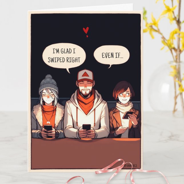 Cartão Uma citação humorística sobre o Dia de os namorado (Criador carregado)