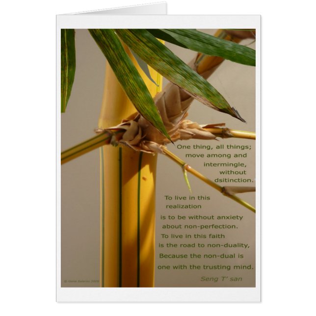 Cartão Uma coisa - todas as coisas (Frente)