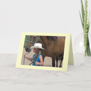 Cartão Uma Cowgirl Lidera - Formatação Ocidental