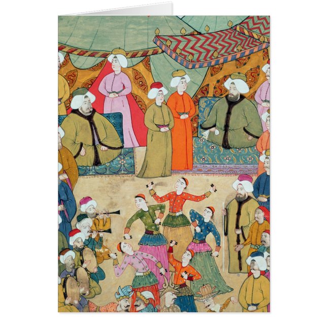 Cartão Uma dança para o prazer da sultão Ahmet III (Frente)