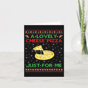 Cartão Uma deliciosa pizza de queijo sozinha divertido Ke