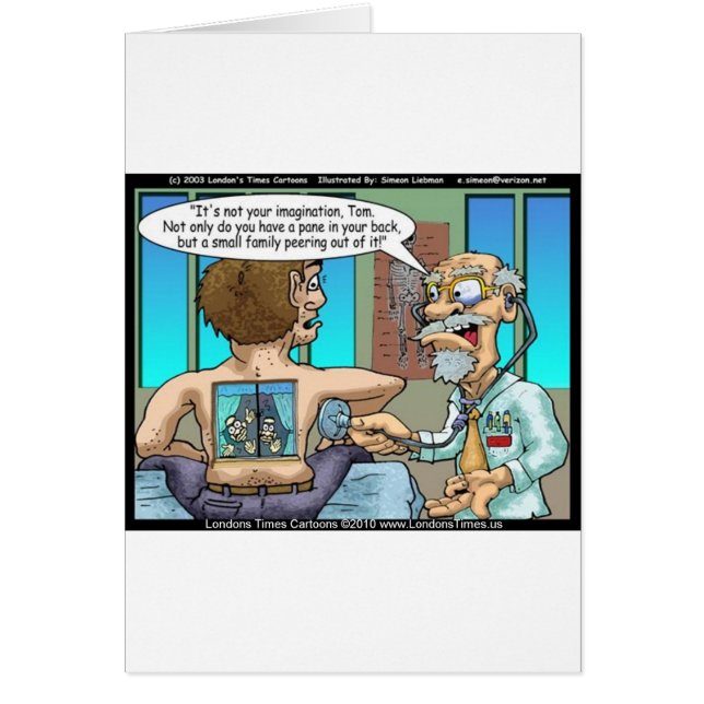 Cartão Uma Dor Verdadeira Nas Costas Camisetas Engraçadas (Frente)