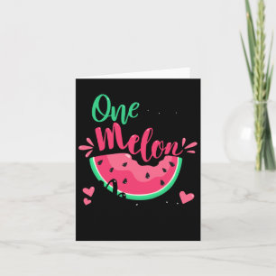 Cartão Uma Em Uma Festa de aniversário Melon Mãe.