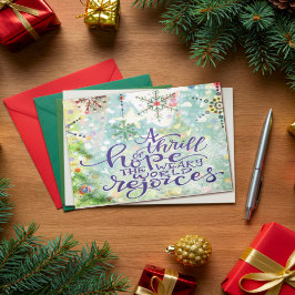 Cartão Uma emoção de esperança Bonito Natal de inspiração