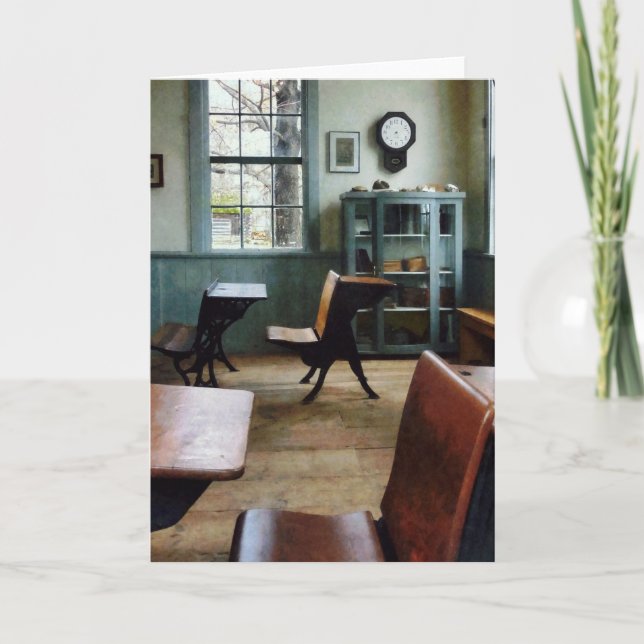 Cartão Uma escola da sala com pulso de disparo (Frente)