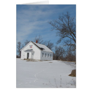 Cartão Uma escola de quarto