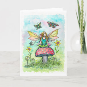 Cartão Uma Fada do Dia Mágico por Molly Harrison Fantasy