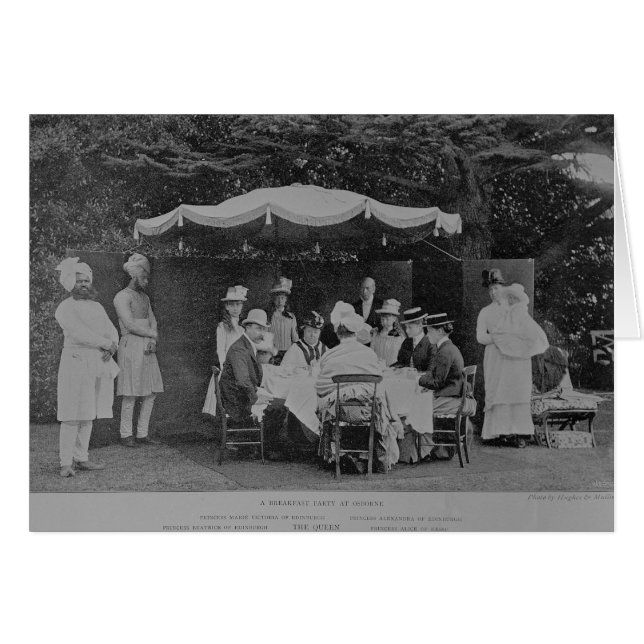 Cartão Uma festa do café da manhã em Osbourne (Frente Horizontal)