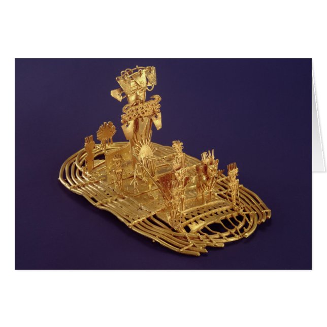 Cartão Uma figurina votiva Muisca retratando (Frente Horizontal)