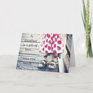 Cartão Uma filha é uma dádiva de amor.....cartão