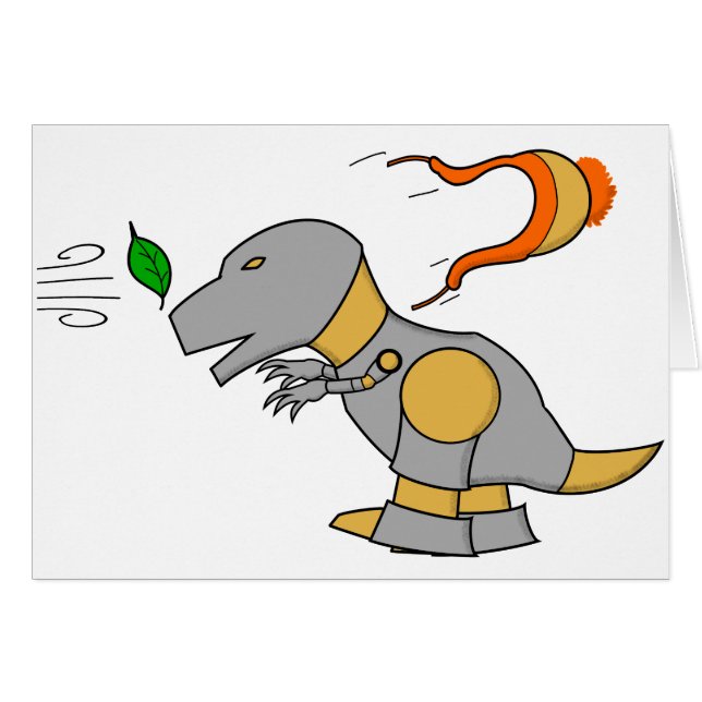 Cartão Uma folha no vento (Frente Horizontal)