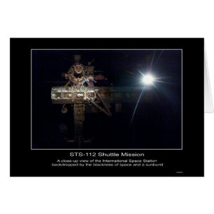 Cartão Uma ideia do fim-acima da estação espacial