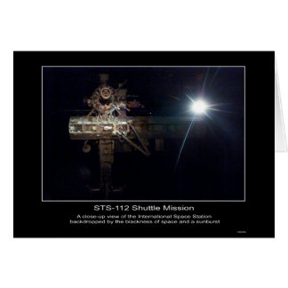 Cartão Uma ideia do fim-acima da estação espacial