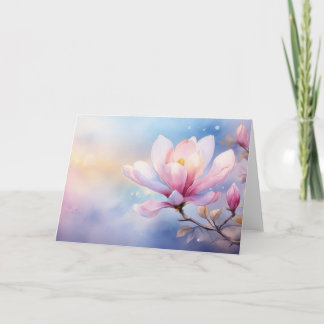 Cartão Uma ilustração da flor de Magnolia