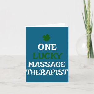 Cartão Uma Ilustração de Terapeuta de Massagem Sortuda
