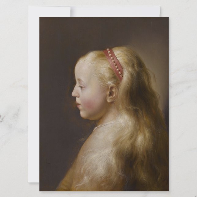 Cartão Uma jovem loira (por Jan Lievens) (Frente)